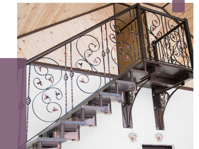 Кованые лестницы в Фрязине от 81003 руб. под ключ