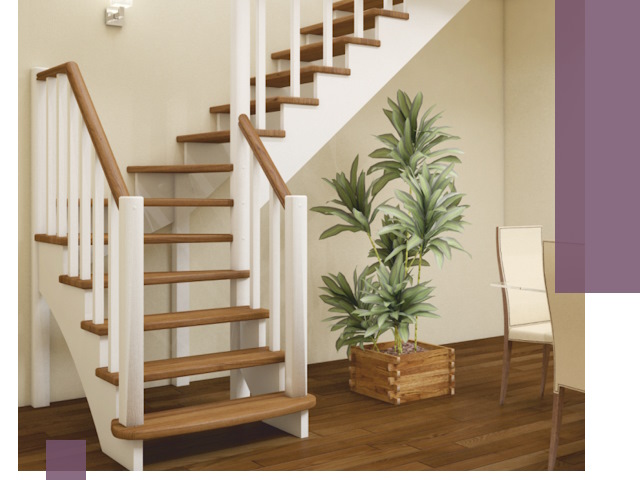 Г-образные лестницы под ключ в Фрязине — изготовление и монтаж