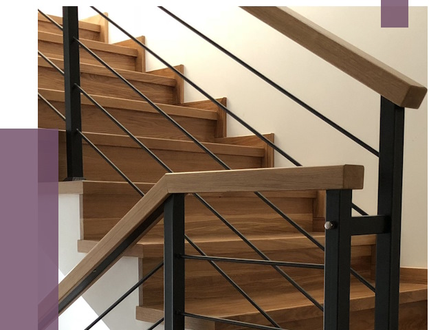 Обшивка металлической лестницы деревом в Фрязине от 4414 руб. 