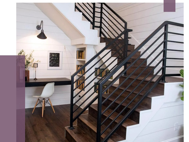 Перила для лестницы в доме в Фрязине от 7529 руб. — ПРОЛЁТ-Фрз