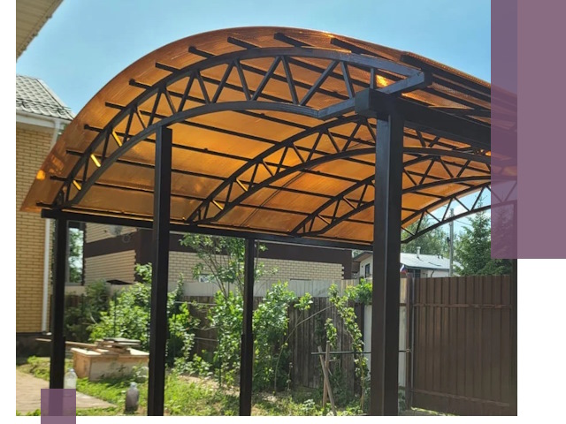 Изготовление навесов под ключ в Фрязине из качественных материалов