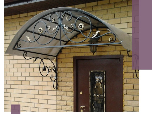 Изготовление козырьков из металла под ключ в Фрязине