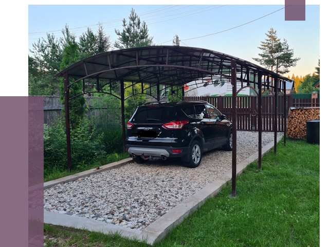 Навесы для автомобиля в Фрязине от 13345 руб.  | ПРОЛЁТ-Фрз