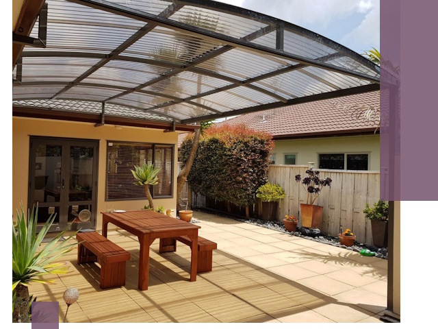 Навесы во двор под ключ в Фрязине — изготовление и монтаж