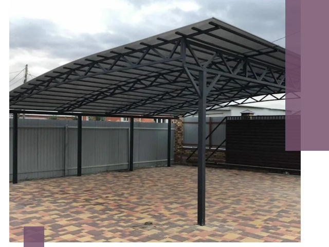 Металлические навесы под ключ в Фрязине — изготовление и монтаж