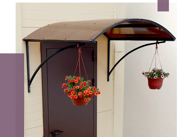 Козырьки над входом в Фрязине от 15058 руб.  | ПРОЛЁТ-Фрз