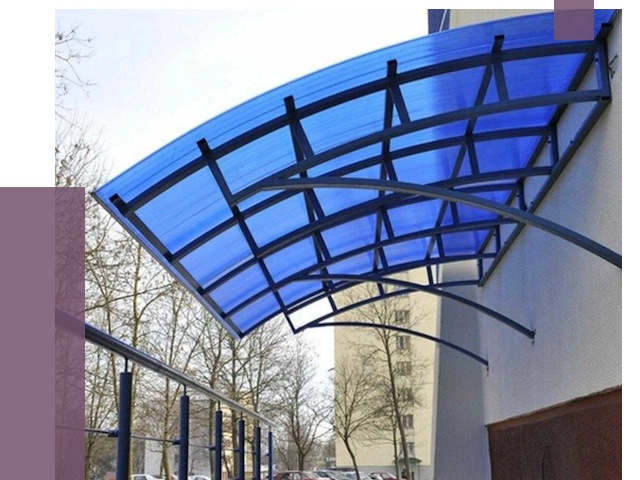 Козырьки из поликарбоната в Фрязине от 4362 руб. под ключ | ПРОЛЁТ-Фрз