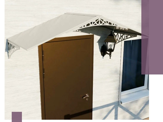 Металлические козырьки на входы и террасы в Фрязине