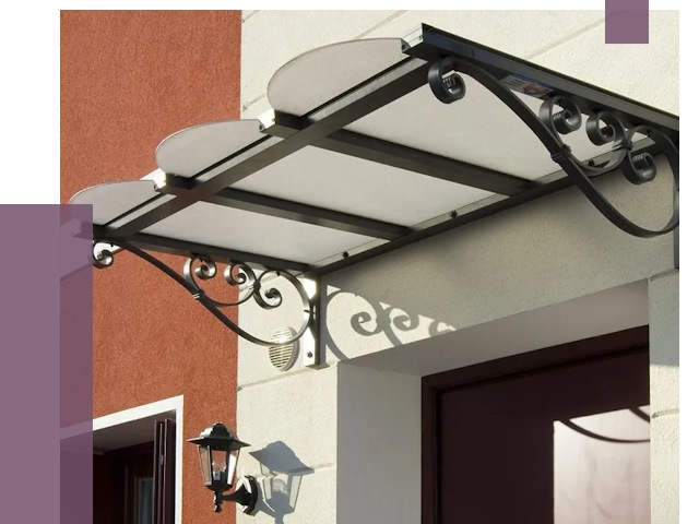 Односкатные козырьки в Фрязине от 8516 руб.  | ПРОЛЁТ-Фрз