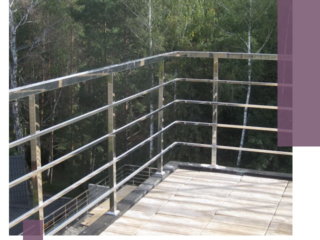 Парапеты из нержавеющей стали в Фрязине — изготовление и монтаж